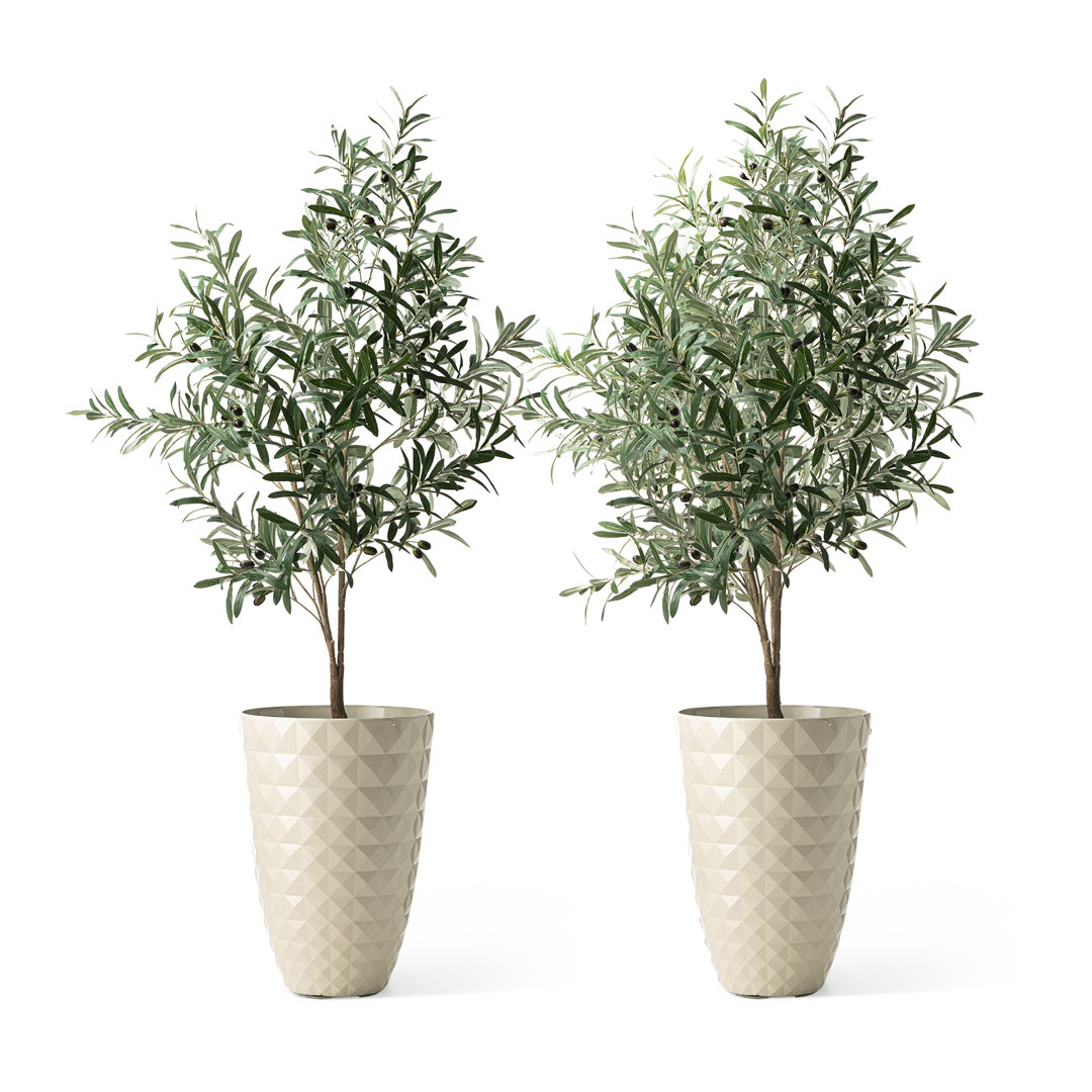 Sainsbury 2 - Piece Resin Pot Planter Set (Set of 2) Corrigan Studio® 