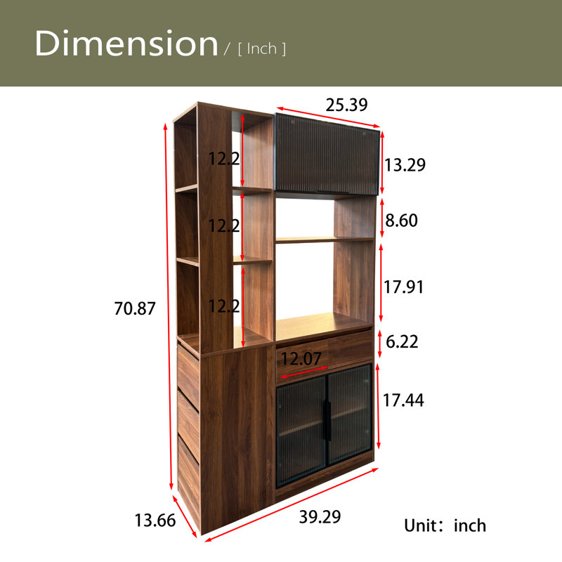 Armoire de rangement de 70,87 po de hauteur avec espace de rangement multifonctionnel, organisateur d'entrée en bois moderne pour le couloir et le salon