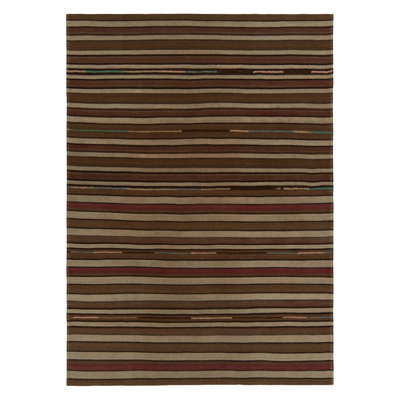 Flatweave Wool Area Rug in Beige/Brown