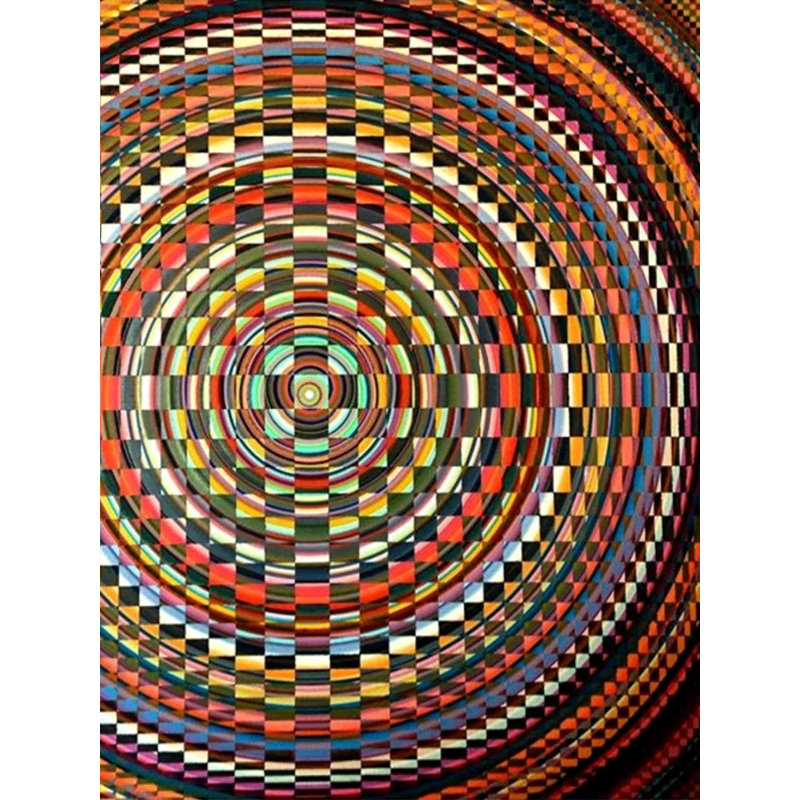 Colour Bits Acrylic Painting by Ghanshyam Gupta – 30" x 30" Abstract Geometric Canvas Art with Vibrant Squares and Mandala Motifs for Modern Home Décor