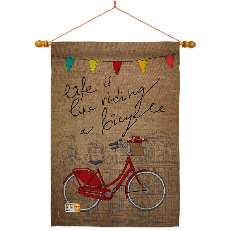 Ensemble de drapeau à 2 faces H 40 po x l 28 po Bicycle Life