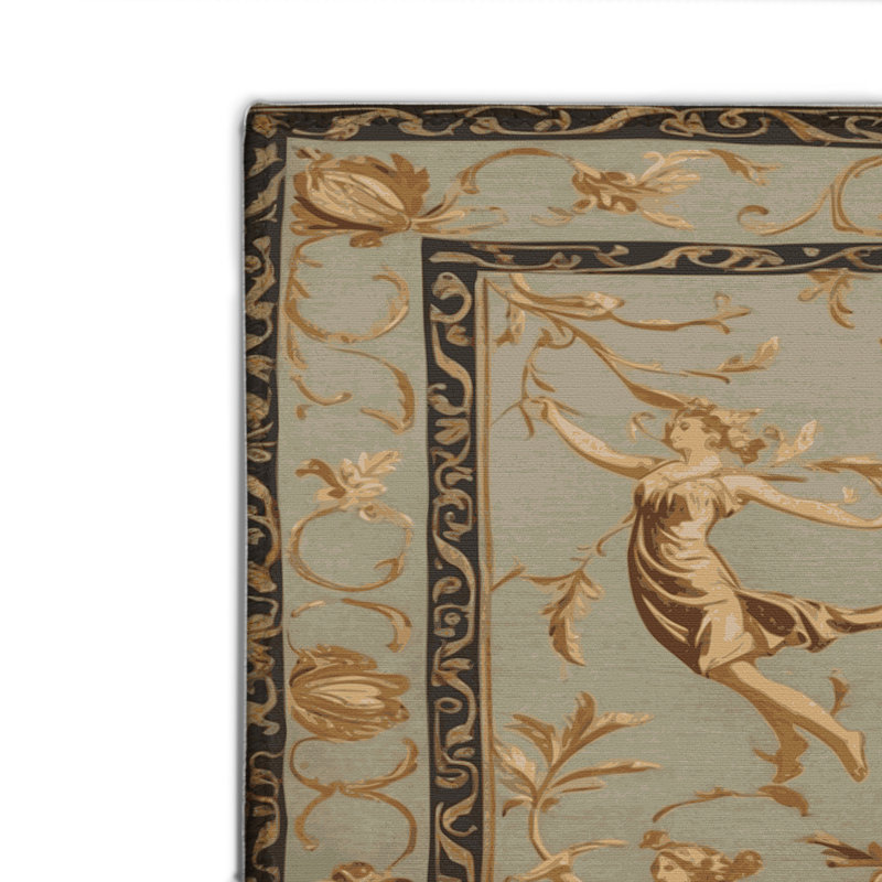 French Brown Indoor and Outdoor Area Rug, Rectangle 2' x 3'