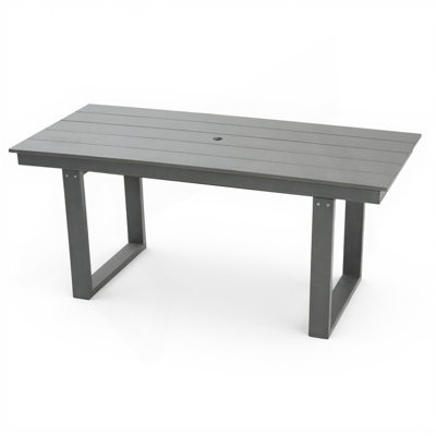 Table de salle à manger et de réunion extérieure grise