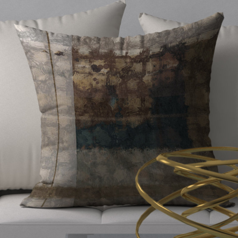 Housse de coussin décorative carrée riche supersonique, 18 po x 18 po