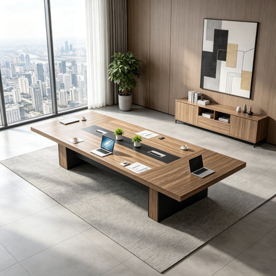 Table de conférence professionnelle, table de réunion moderne pour salle de conférence, bureau de direction, salle de formation et salle de conseil.