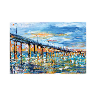 OB Pier 1 Piece Wrapped Canvas Painting