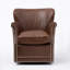 Fauteuil pivotant rembourré en cuir véritable l 26,4 po-1891281929