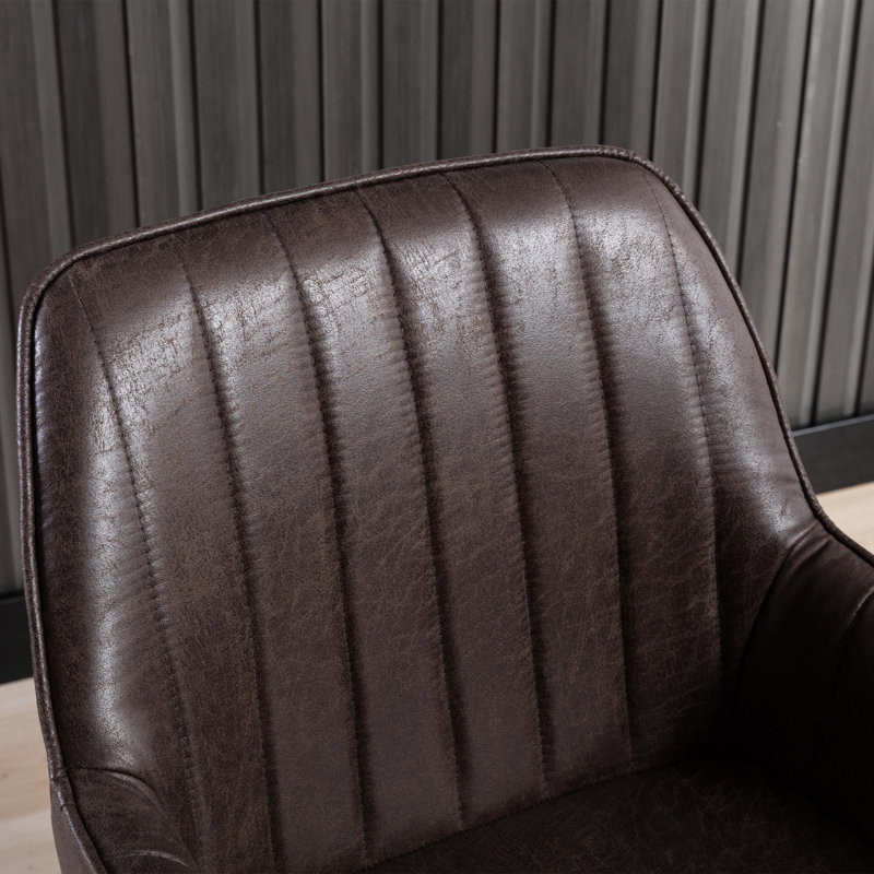 Braiden Upholstered Dining Chairs With Arm, Dark Brown