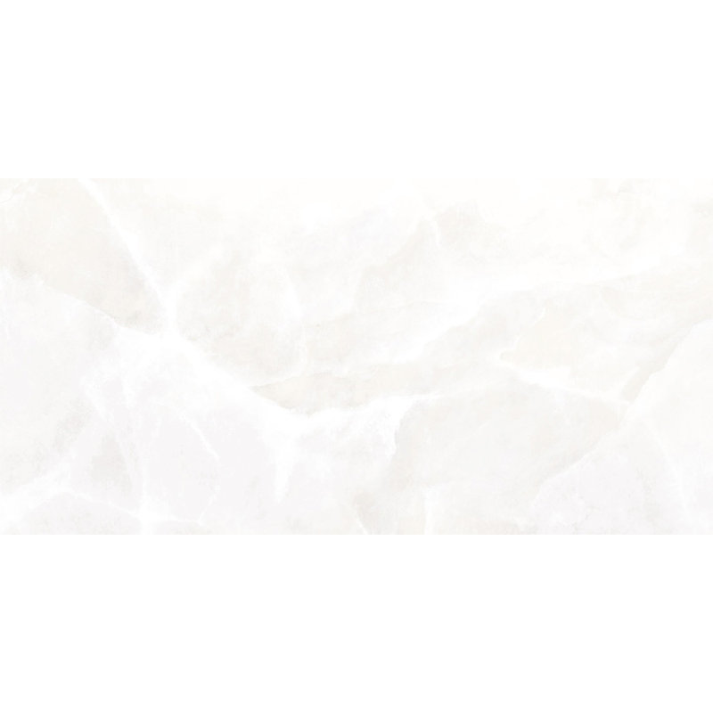 Geo Lush Porcelain Marble Look Wall & Floor Tile, Polished White