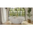 Badeloft 70.8" x 35.4" Freestanding Soaking Stone Resin Bathtub with Overflow and Drain BW-03-XL-M in Matte White-35943541
