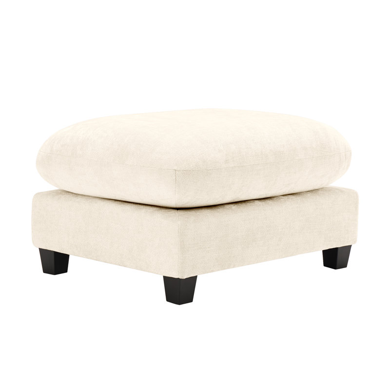 Repose-pieds en tissu chenille pour salon, Beige
