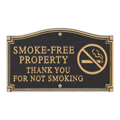 Smoke Free Property Thank You For Not Smoking Garden Sign