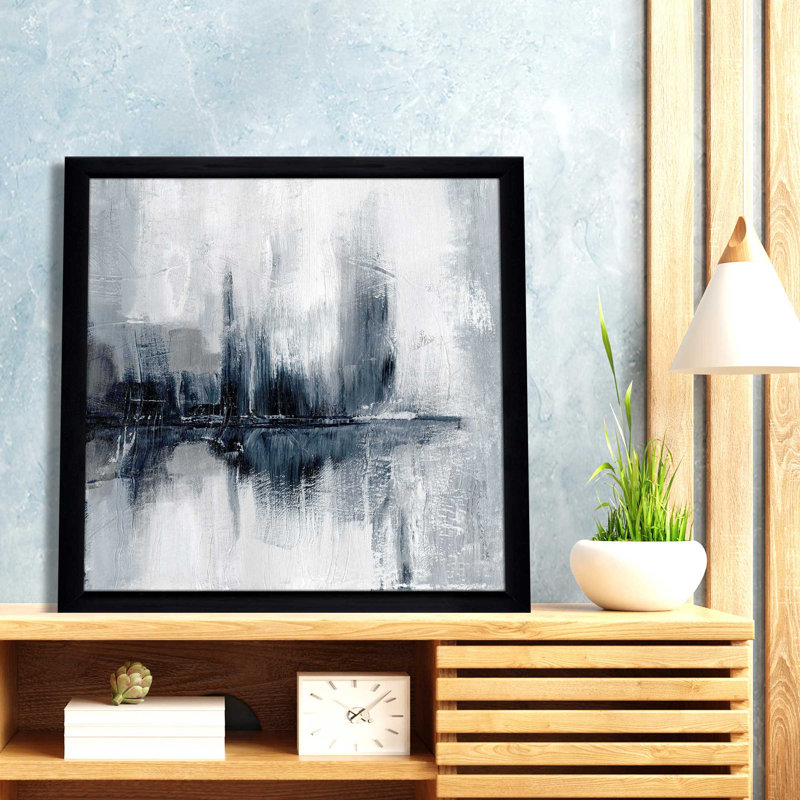 «Harbor Lights» par Nan - impression sur toile tendue, L 25,5 po x H 25,5 po, Cadre noir