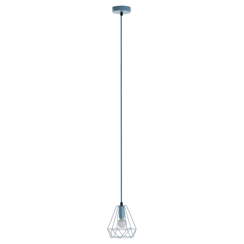 Rueben 1 - Light Geometric Pendant, Blue
