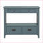 Table basse rétro en bois de pin avec 4 tiroirs Tablette, rangement spacieux pour le salon, bleu-564048264