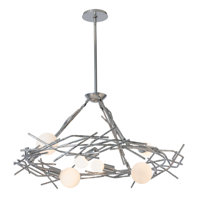 Brindille 6 - Light Sputnik Globe Chandliers, Sterling