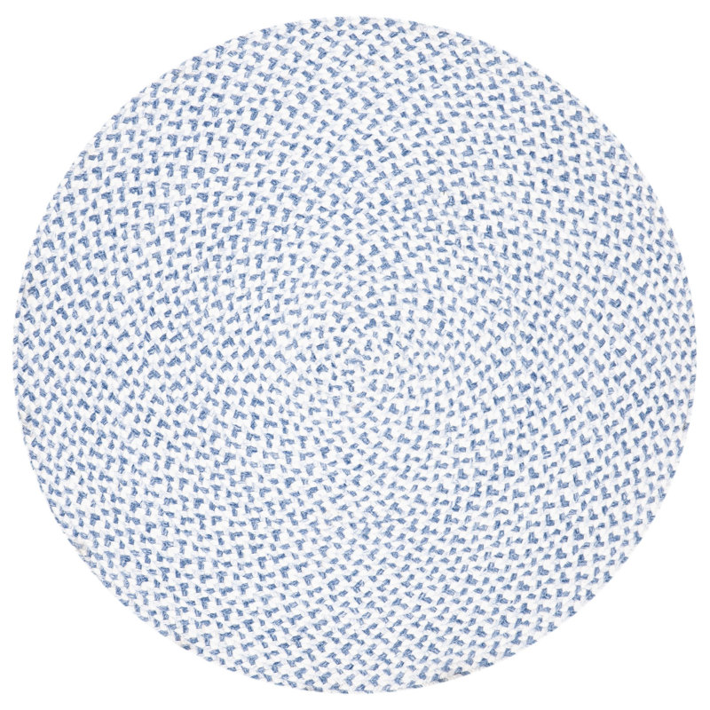 Wansley Hand Woven Performance Abstract Rug, Round 4'