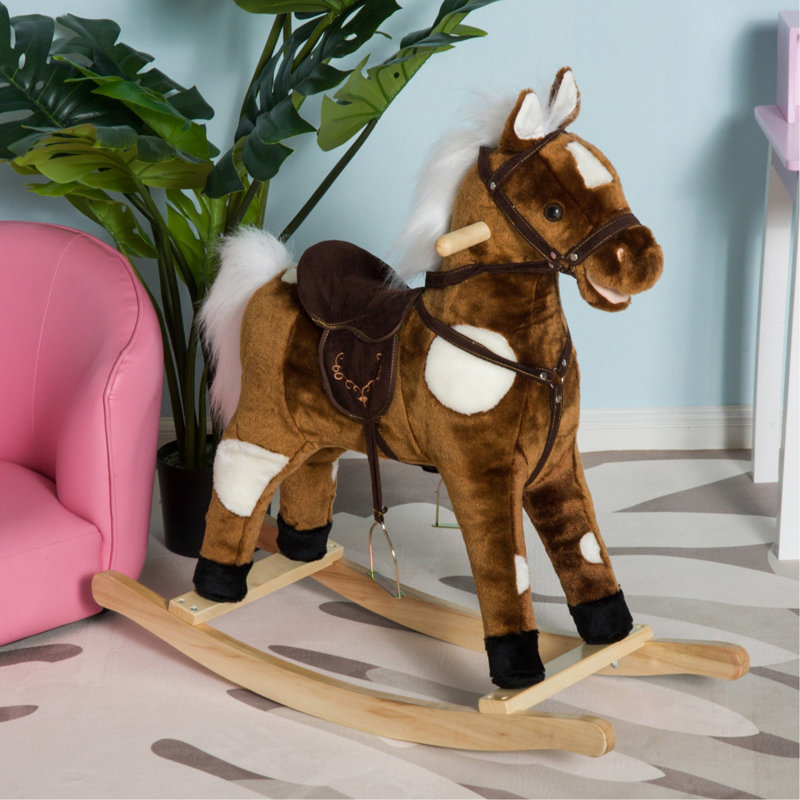 Chaise de cheval à bascule en métal Qab Kids