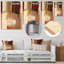 Décoration murale abstraite en métal chocolat brun élémentaire IV-87835102