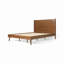 Lit plateforme en bois massif, design Mid-Century avec pieds évasés, durable et élégant pour les chambres à coucher modernes-451276015