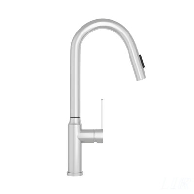 Durable Pull-Down Kitchen Faucet with Flexible ABS Head for Easy Cleaning and Rinsing, CUPC Certified, Brushed Nickel Finish