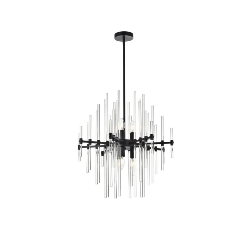 Francene 6 - Light Unique/Statement Pendant, Black