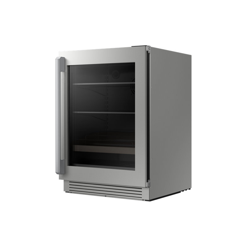 24" Undercounter Beverage Refrigerator Dual Zone, Panel Ready, Reversible