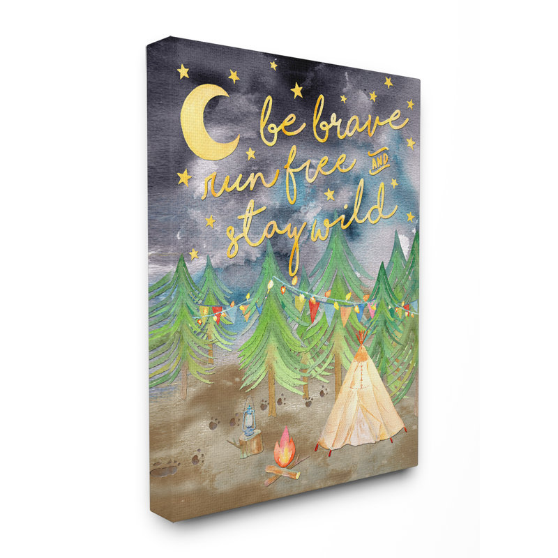 Art sur toile tendue en camping, H 20 po x l 16 po x P 1,5 po