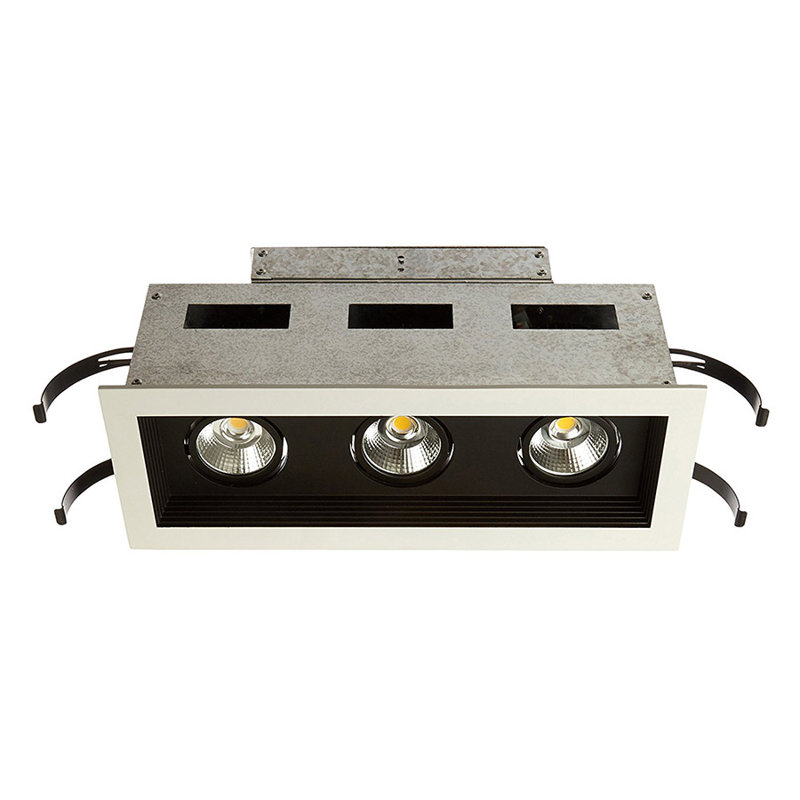 Mini Multiple 3-Light Remodel Housing 3.5" LED Recessed Lighting Kit, 25°, 3500K