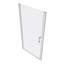 Porte de douche pivotante universelle à ouverture de 1 3/8 po, ouverte à l'extérieur, avec finition en verre trempé de 1/4 po 3472