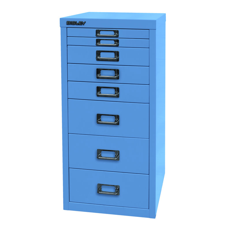 29er 27.9cm Wide 8 -Drawer File Cabinet, Blue