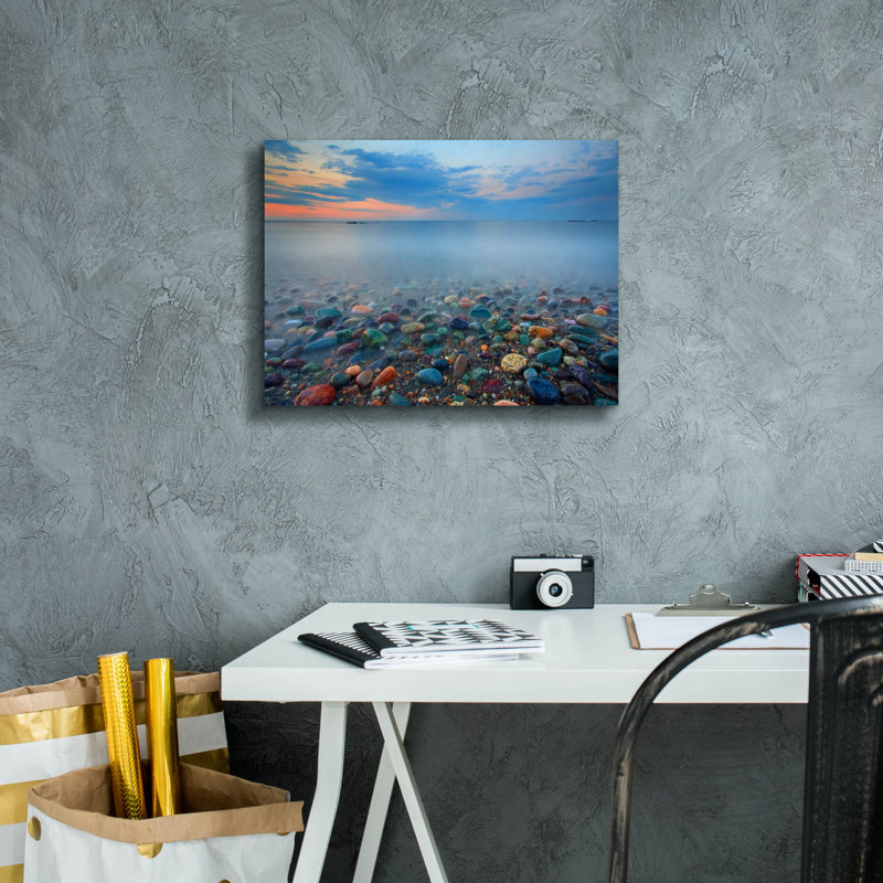 «Candy Coast» par Patrick Zephyr, art mural sur toile, H 12 po x l 16 po x P 0,75 po