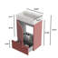 Gada-20F-313 Meuble-lavabo rouge rayé de 20 po Gada SANS lavabo, armoire de salle de bain autoportante pour salle de bain moderne, KD