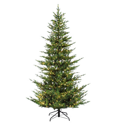 Natural 7.5' Green Fir Artificial Christmas Tree with 700 Clear and White Lights