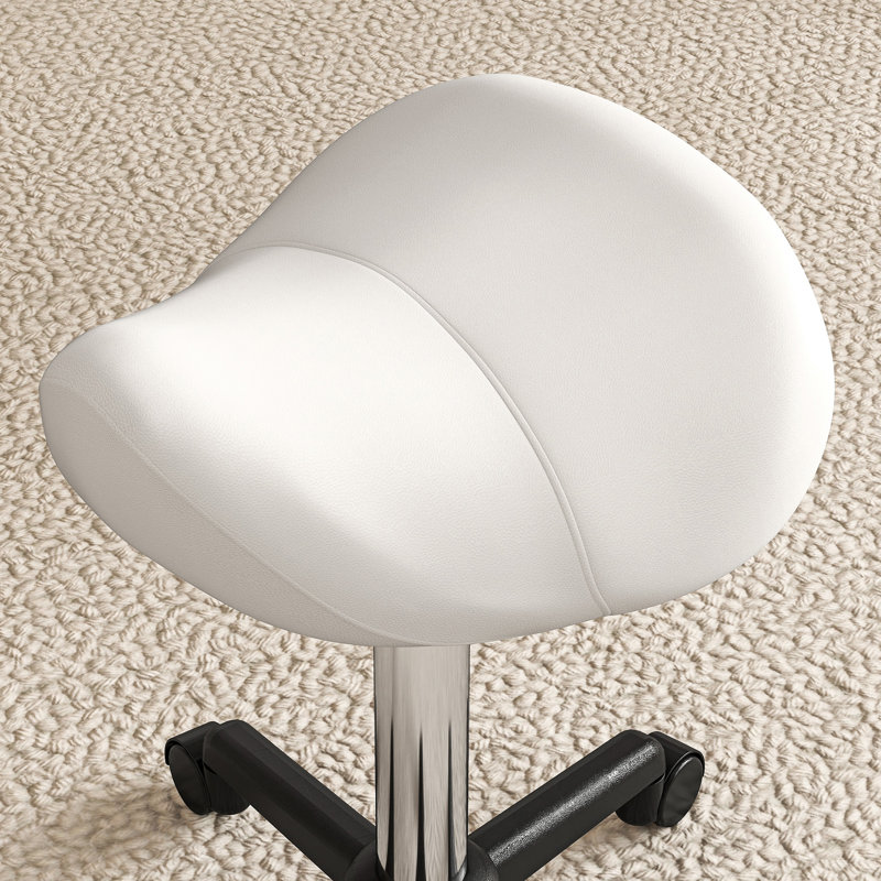 Tabouret de beauté Saddle, Blanc