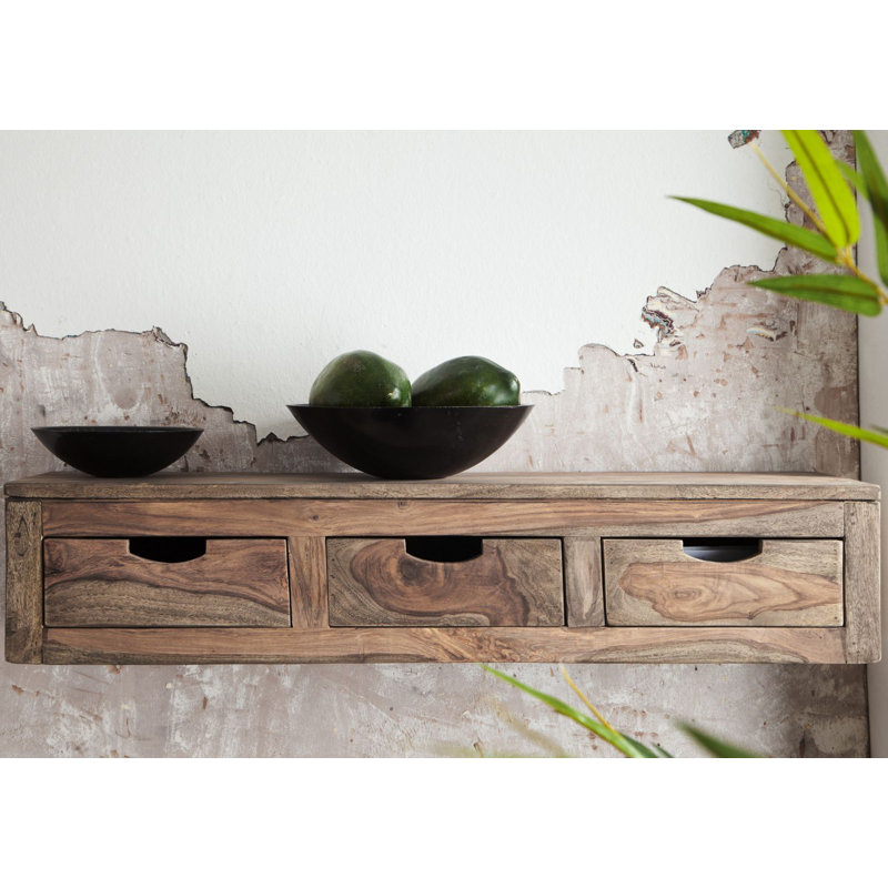 Nature Rosewood Solid Wood Floating Shelf