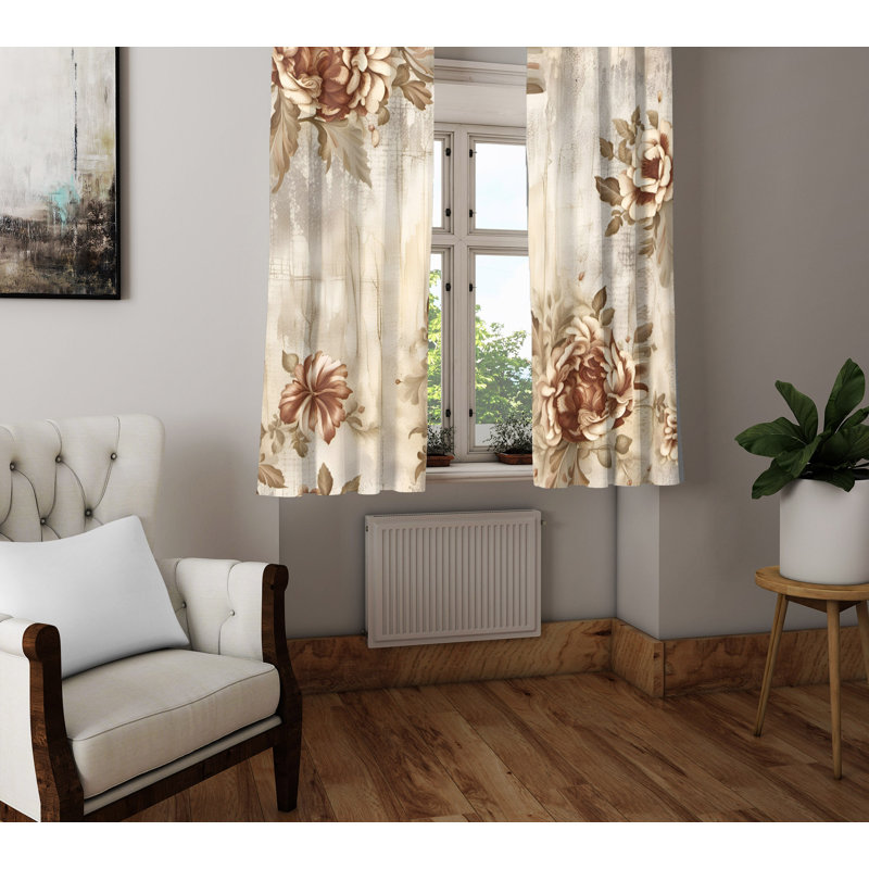 Paire de rideaux semi-transparents Aides, L 20 po x L 82 po