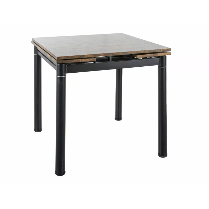 Aigne Metal Base Dining Table, 75cmH x 80cmL x 80cmW