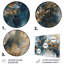 Blue Gold Captivating Liquid Ink - Abstract Marble Metal Wall Decor-1909396177