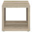 Table de bout d'appoint carrée en bois d'ingénierie vieilli pin | Idée de cadeau