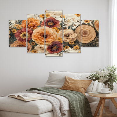 Collingdale - Assortiment de bouquets - Ensemble d'art mural traditionnel