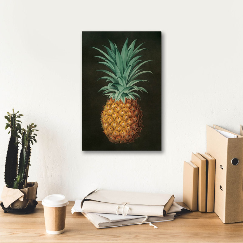  «Vintage Pineapple 2» par Wild Apple Portfolio, art mural sur toile, 12 po x 18 po, H 18 po x l 12 po