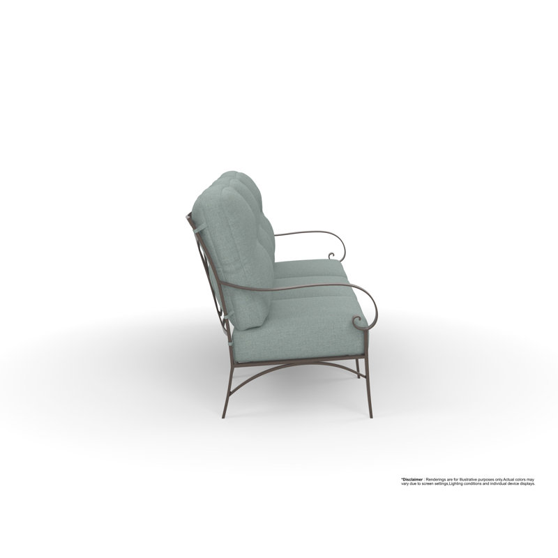 Pasadera Outdoor 3 - Seat Patio Sofa, Namibia Grey, Copper Creek