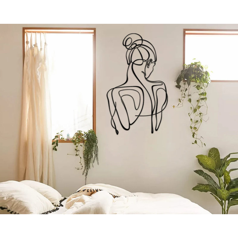 Bagent People Wall Decor on Metal, 90cm H x 49cm W x 3cm D