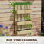5 Box Raised Flower Planter With Trellis - Natural Wood, Self-Draining, Customizable Option Bed Accommodate Various Plants Adjustable, Wood Construction