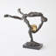 Tripped Up Sculpture-Bronze W/Brass Sphere
