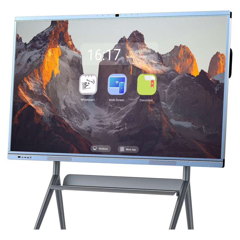 JYXCN 65 pouces 4K Smart Board, écran tactile numérique et calendrier électronique Multi-Touch Whiteboar pour la salle de classe et l'utilisation professionnelle (y compris le support mural)