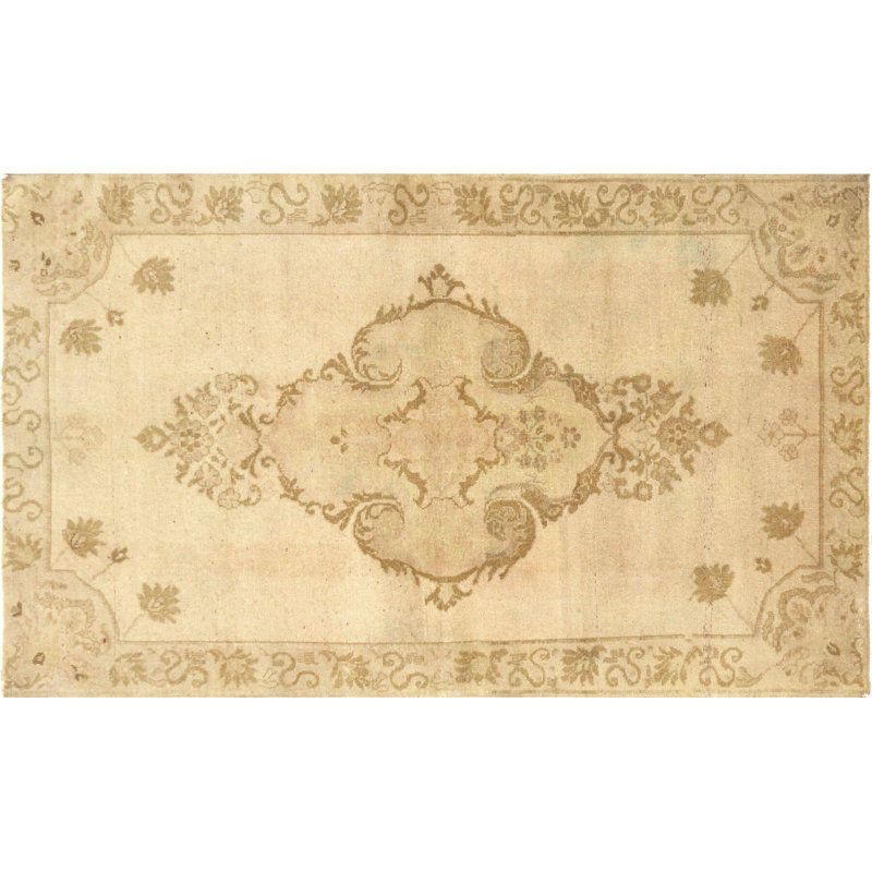 One-of-a-Kind 4'2" X 6'11" 1960s Wool Area Rug in