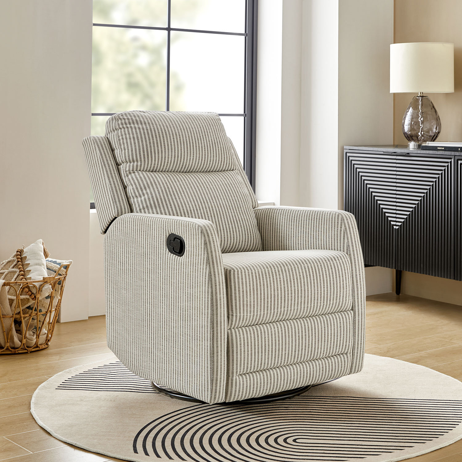 Wade Logan Caleya Modern Swivel Rocker Manual Recliner & Reviews | Wayfair