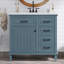 Meuble-lavabo de 36 pouces avec lavabo en céramique, structure en bois massif, armoire en bois aggloméré et peuplier, tiroirs rabattables, tablette réglable et poignées en alliage de zinc-537245270-537245271